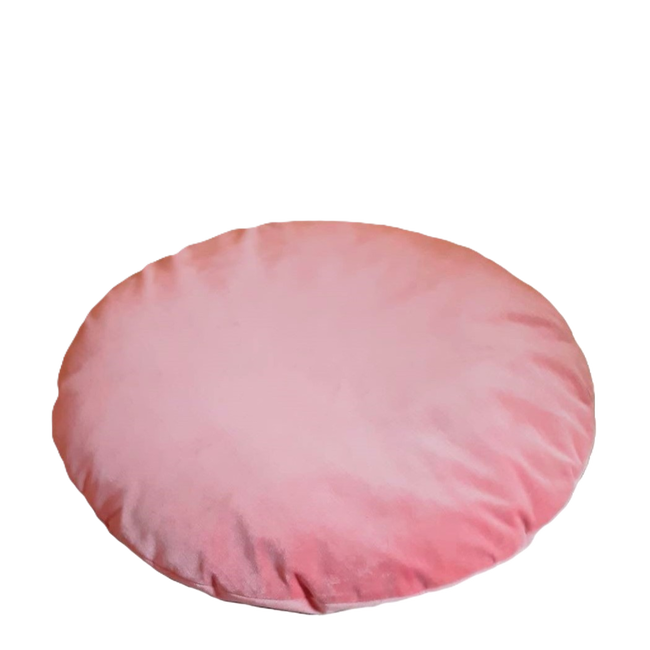coussin de sol velours rose