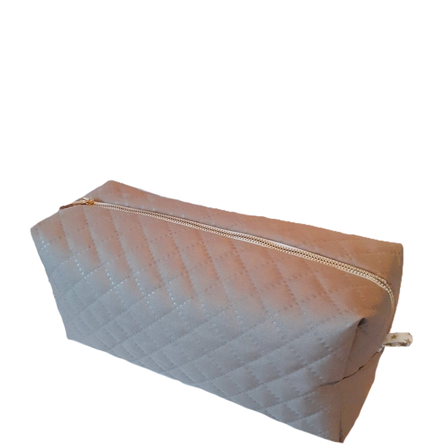 grande trousse de toilette matelass&eacute;e beige oxford &eacute;tanche