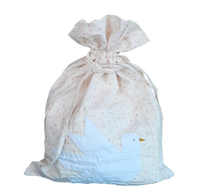 pochon Palomita, colombe patchwork