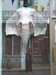 sculpture &eacute;l&eacute;phant du Laos en papier, 2012