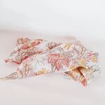 foulard bandeau fleurs rose-jaune