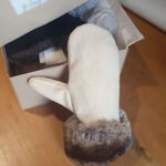 gants moufles laine, fourrure viscose-soie, Delphyne Dupey design